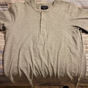 Goodlife Grey S/S Scalloped Henley